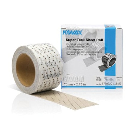 Eagle Abrasives Tri-Pro Multi-Hole Perforated Sheet Roll, 70 mm W x 8 m L, P80 878-0080